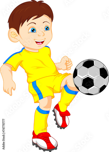 cute boy soccer player