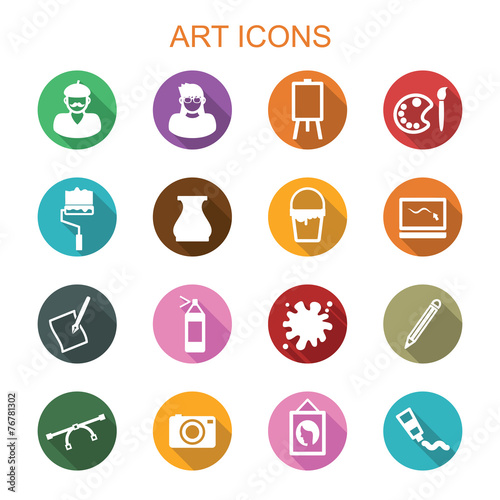 art long shadow icons