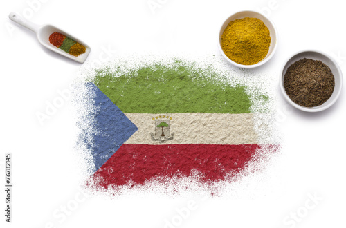 Spices forming the flag of Equatorial Guinea.(series)