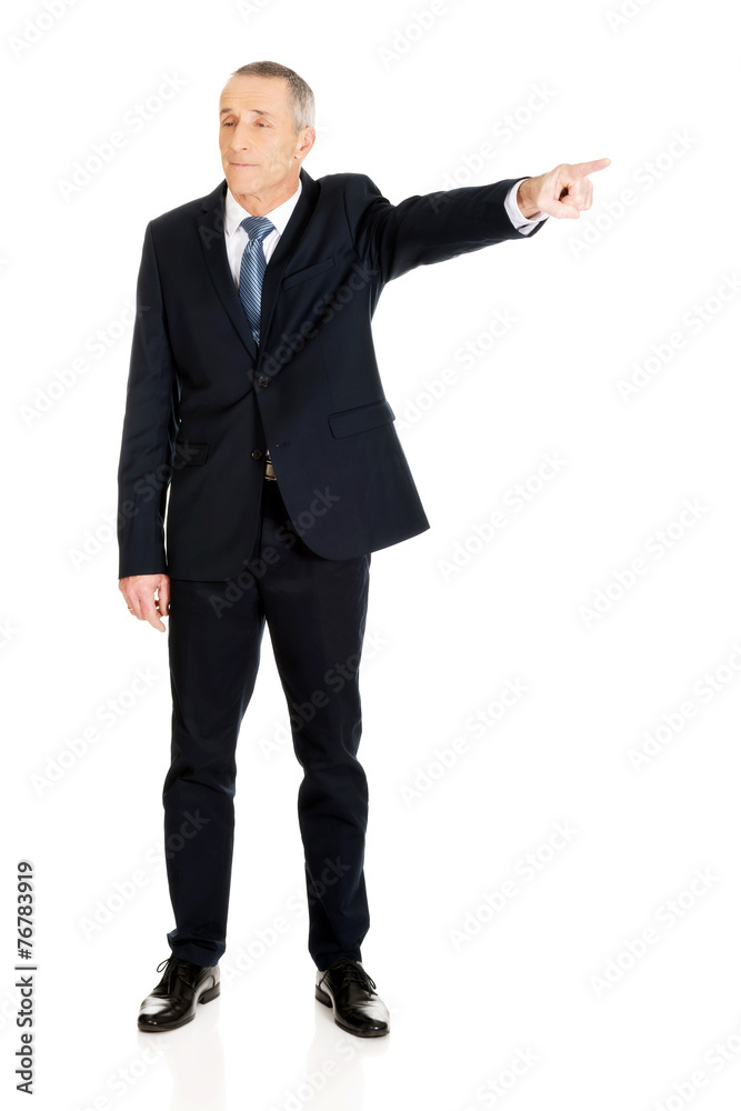 Full length boss dismissing someone Full length boss dismissing someone