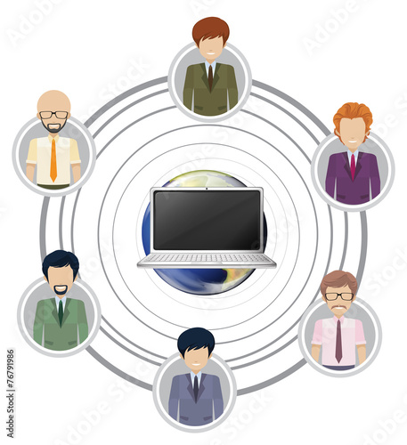 Technology connecting a group of people