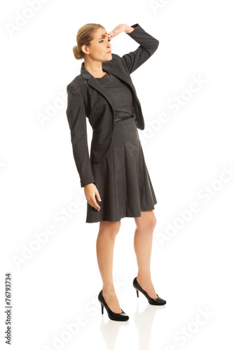 Businesswoman see something interesting
