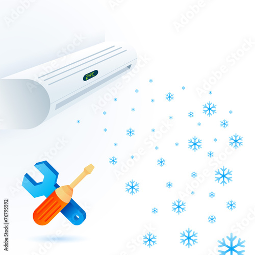 air conditioners fun service element white blue