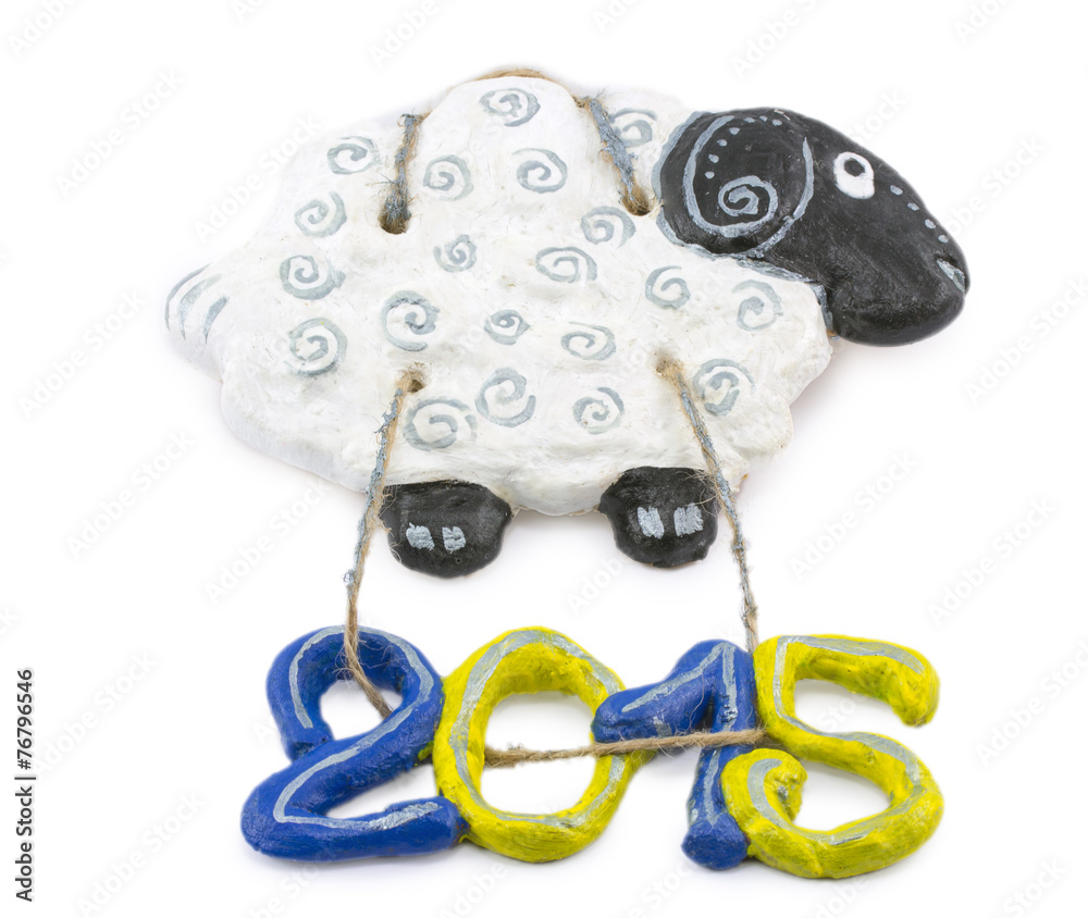 sheep figurine isolated on white background sheep figurine isolated on white background