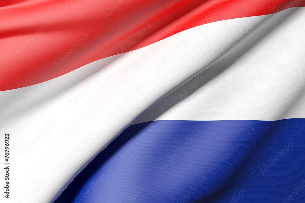 Netherlands flag - obrazy, fototapety, plakaty 