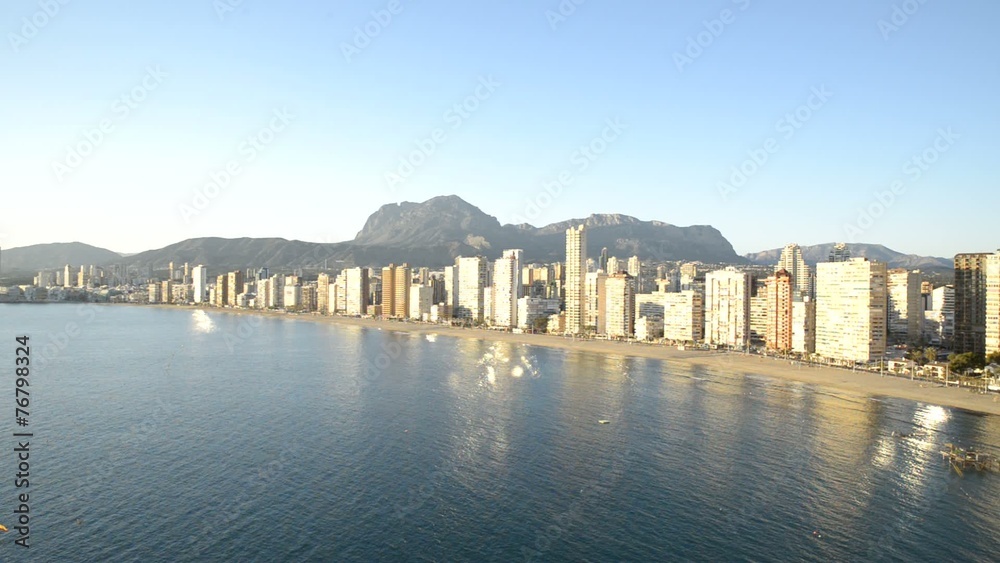 panoramic view of the city of Benidorm in Alicante, Spain panoramic view of the city of Benidorm in Alicante, Spain