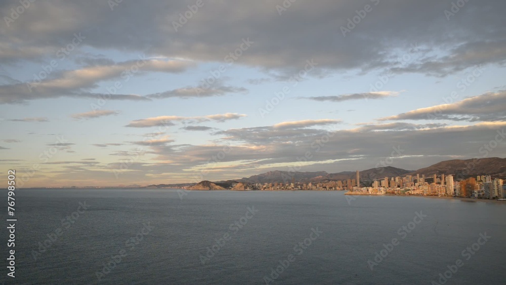 panoramic view of the city of Benidorm in Alicante, Spain panoramic view of the city of Benidorm in Alicante, Spain