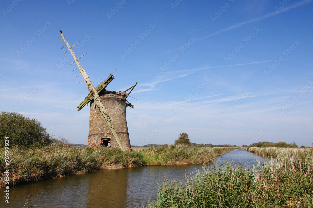 Derelict Windmill Norfolk Broads