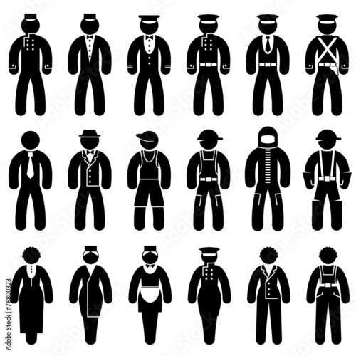 icons of people in uniforms