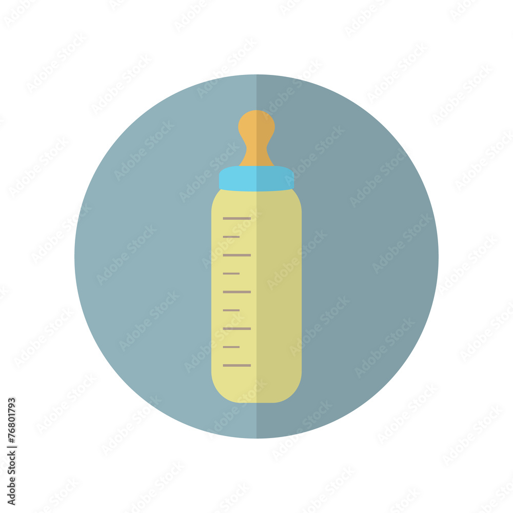Flat style feeding bottle icon Flat style feeding bottle icon