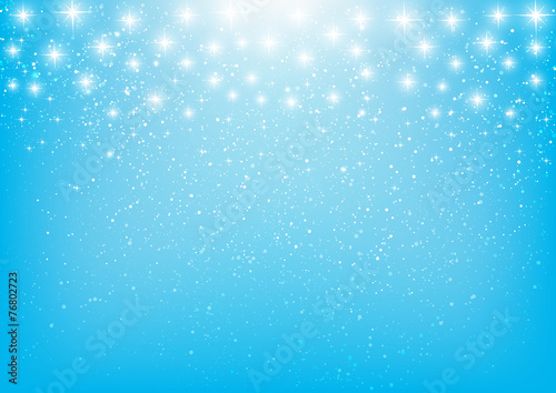 Shiny stars on blue background