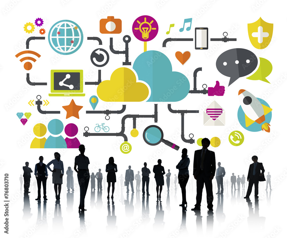 Social Media Network Connection Data Storage Concept Social Media Network Connection Data Storage Concept