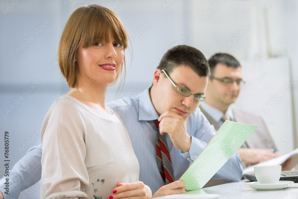 Fototapeta premium Businesswoman loking at the camera. 
