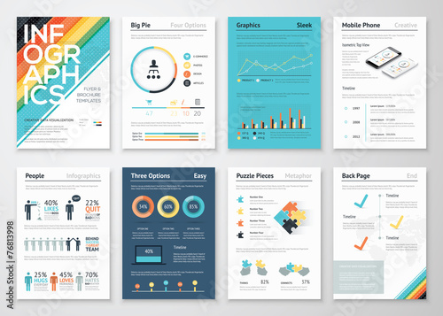 Infographics flyer and brochure elements for business