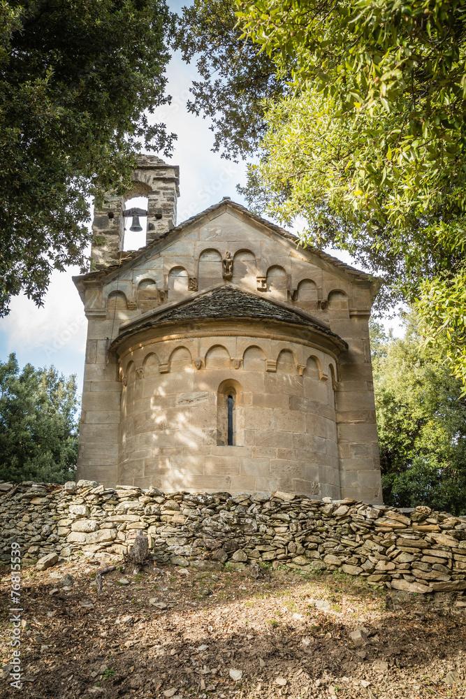 Stone chapel at San Quilico in central Corsica Stone chapel at San Quilico in central Corsica