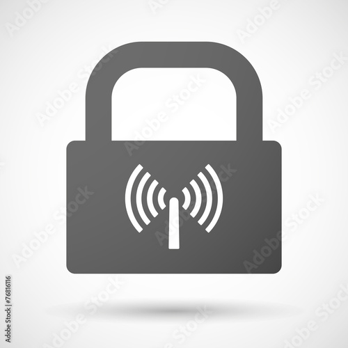 Lock icon with an antenna