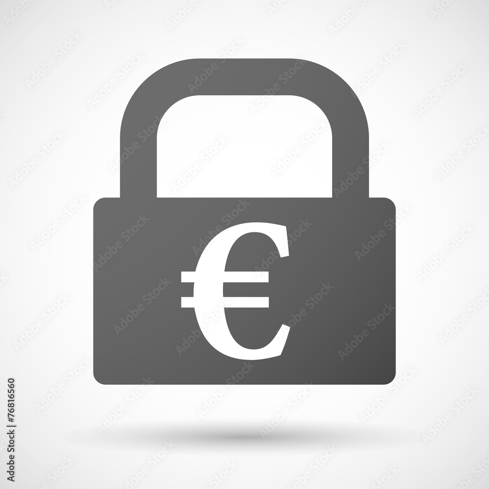 Lock icon with a currency sign Lock icon with a currency sign