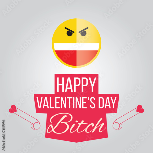 Smile Happy Valentines Day, a former bitch, funny joke