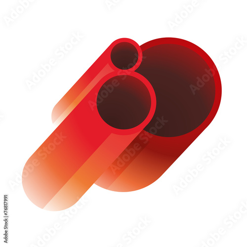3d figure 80 consisting of pipes