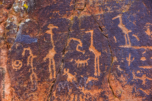 Petroglyph Birds and Other Symbols photo