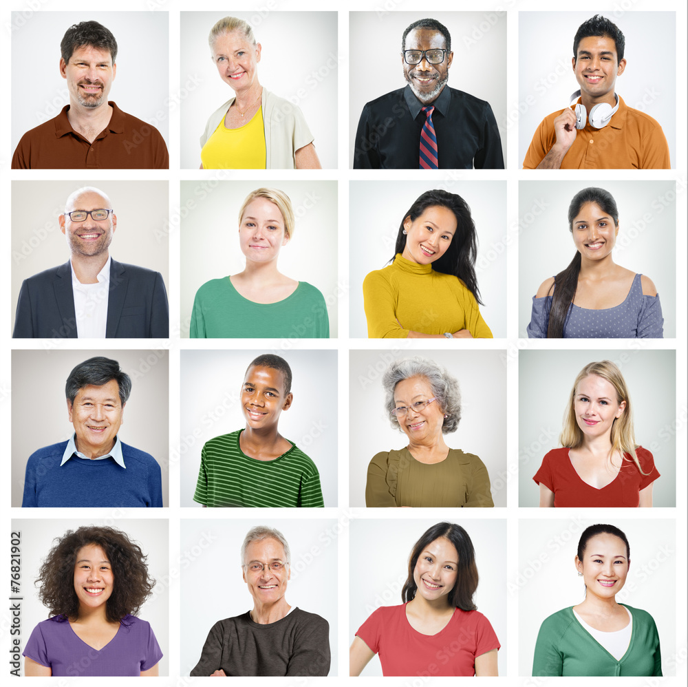 People Diversity Faces Human Face Portrait Community Concept People Diversity Faces Human Face Portrait Community Concept