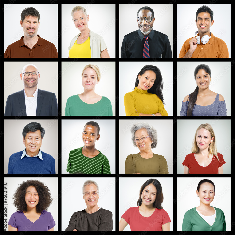 People Diversity Faces Human Face Portrait Community Concept People Diversity Faces Human Face Portrait Community Concept