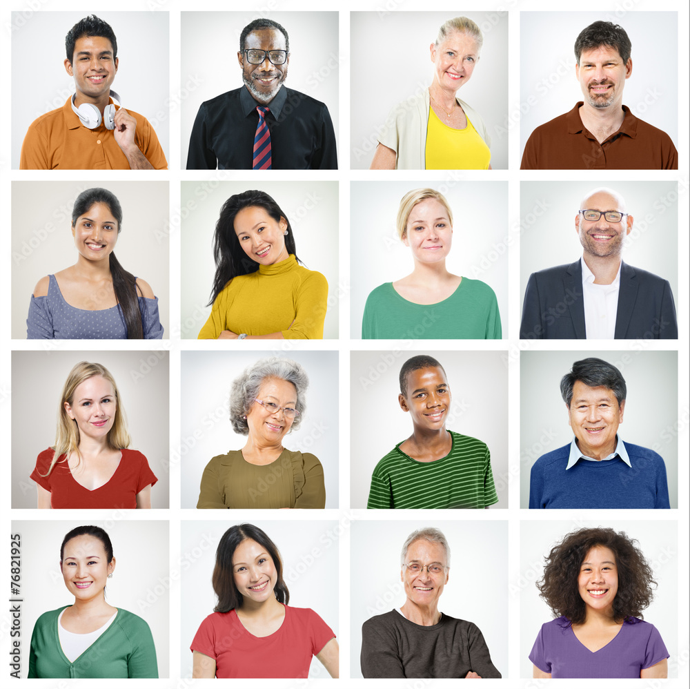 People Diversity Faces Human Face Portrait Community Concept People Diversity Faces Human Face Portrait Community Concept