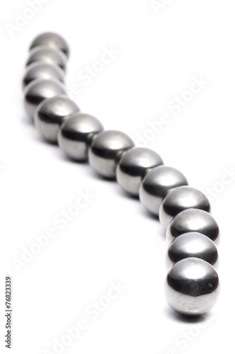 Magnetic ball abstract shape in White background