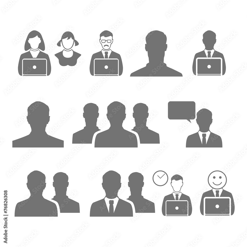 business man vector icon symbol, office, communication business man vector icon symbol, office, communication