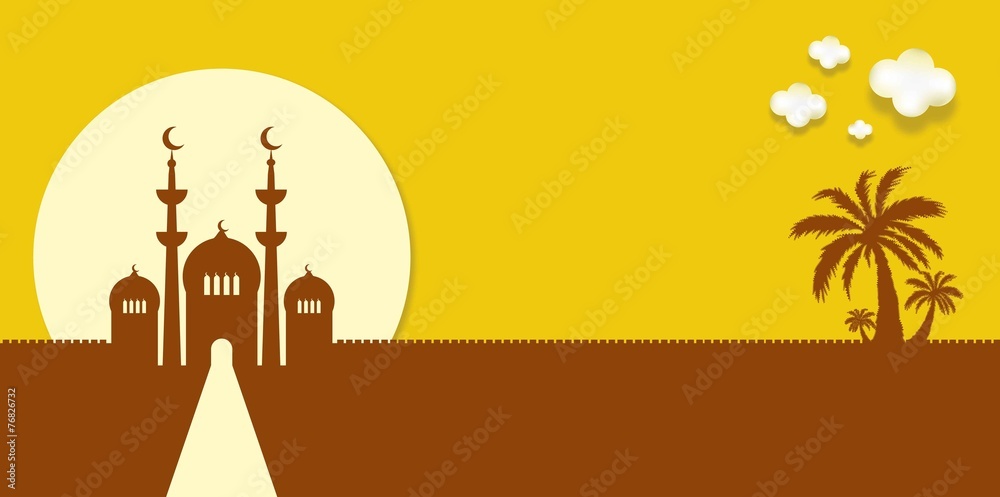 Ramadan background, mosque
