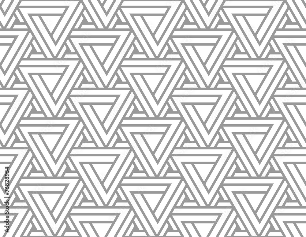 Penrose Impossible Triangle Seamless Pattern - obrazy, fototapety, plakaty 