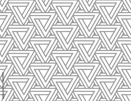 Penrose Impossible Triangle Seamless Pattern photo