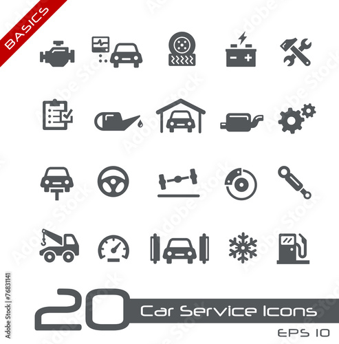 Fototapeta Naklejka Na Ścianę i Meble -  Car Service Icons -- Basics
