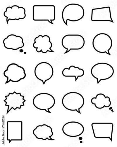 Speech bubble collection.