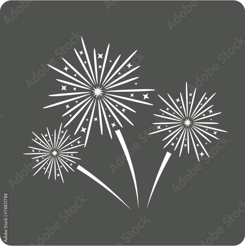 Fireworks sign icon.