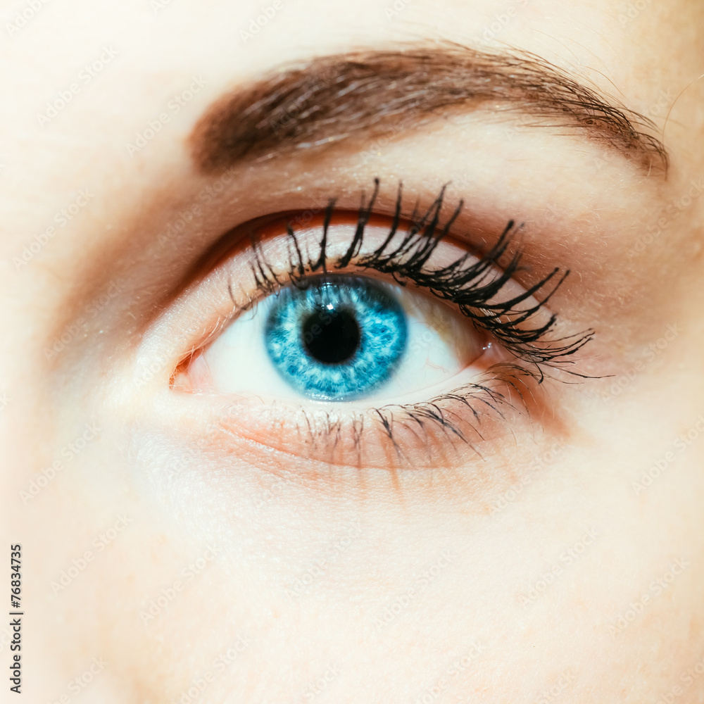 Bright Blue Eye Close Up