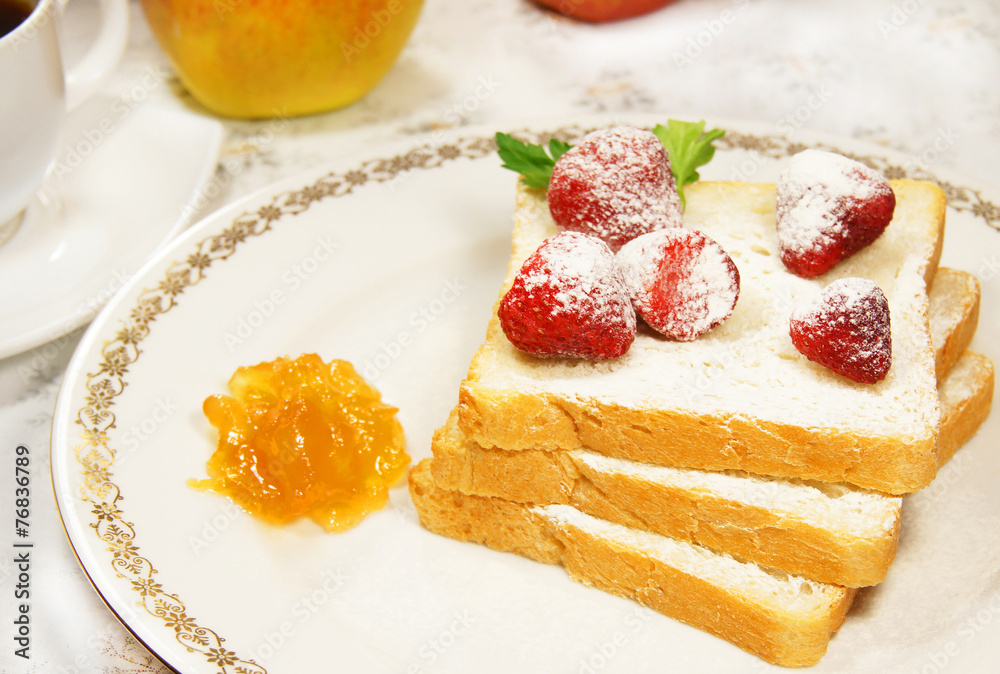 toast with jam toast with jam