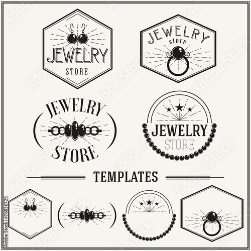 Vintage insignias and logotypes set.