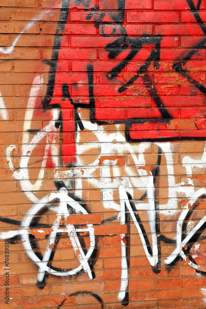 Naklejka premium Red graffiti-Lezo