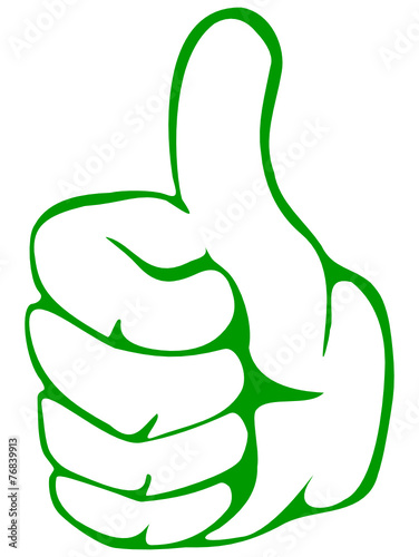 Hand - Thumbs Up für Ökologie