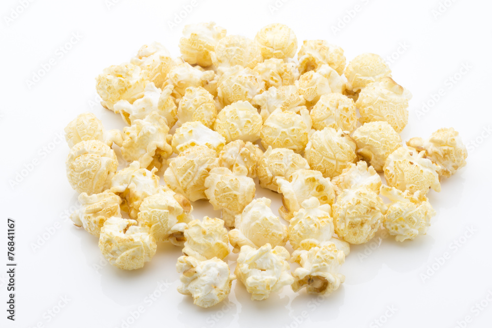 Popcorn isolated on the white background. Popcorn isolated on the white background.
