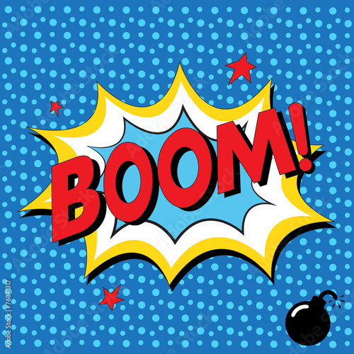 Boom - Comic Speech Bubble photo