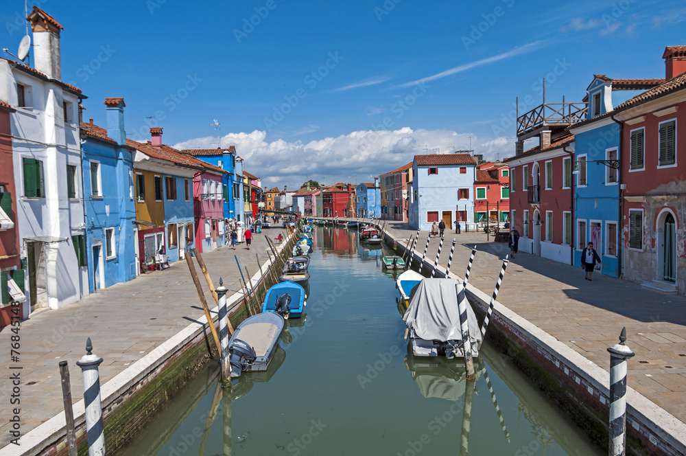 architettura sull'isola di Burano,Venezia,Italia