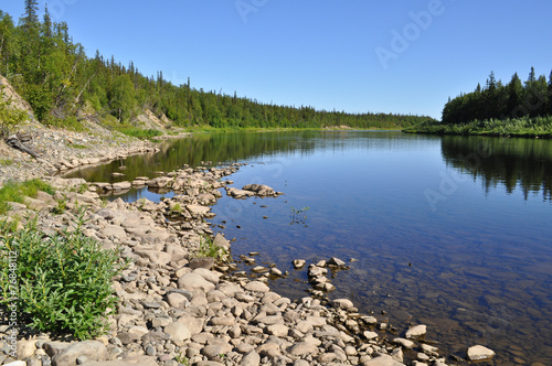 River landscape in the Urals.