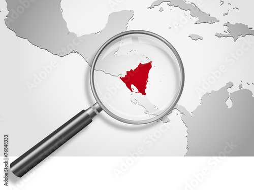 Landkarte *** Lateinamerika Nicaragua