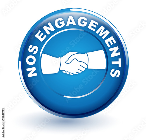 nos engagements sur bouton bleu