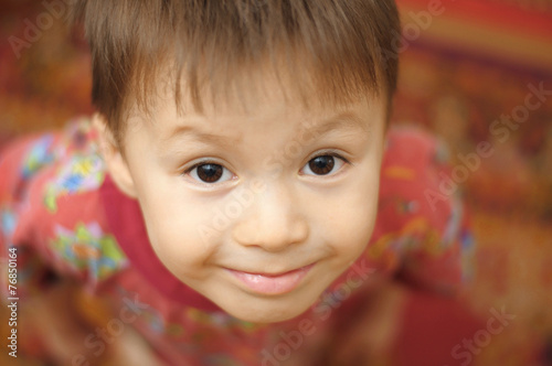 Foto Child portrait from above