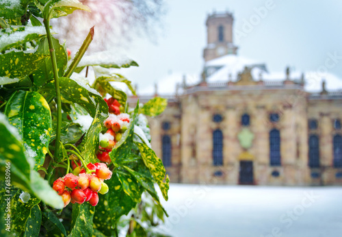 Saarbrücken – Ludwigskirche im Winter mit Schnee