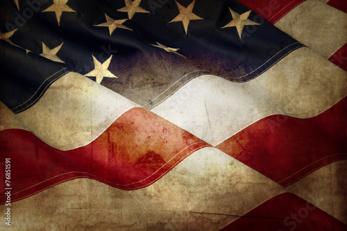 Fototapet Grunge American flag