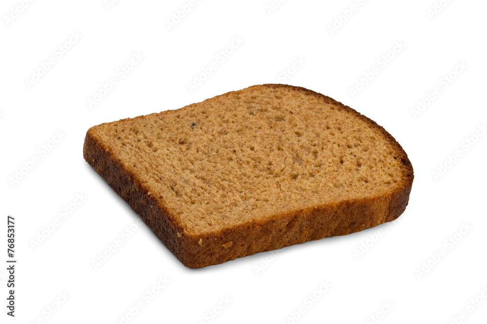 Closeup of a slice of a potato rye bread, isolated Closeup of a slice of a potato rye bread, isolated
